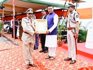 Shri. Nitin Raiker with Chief Minister Dr.Pramod Sawant